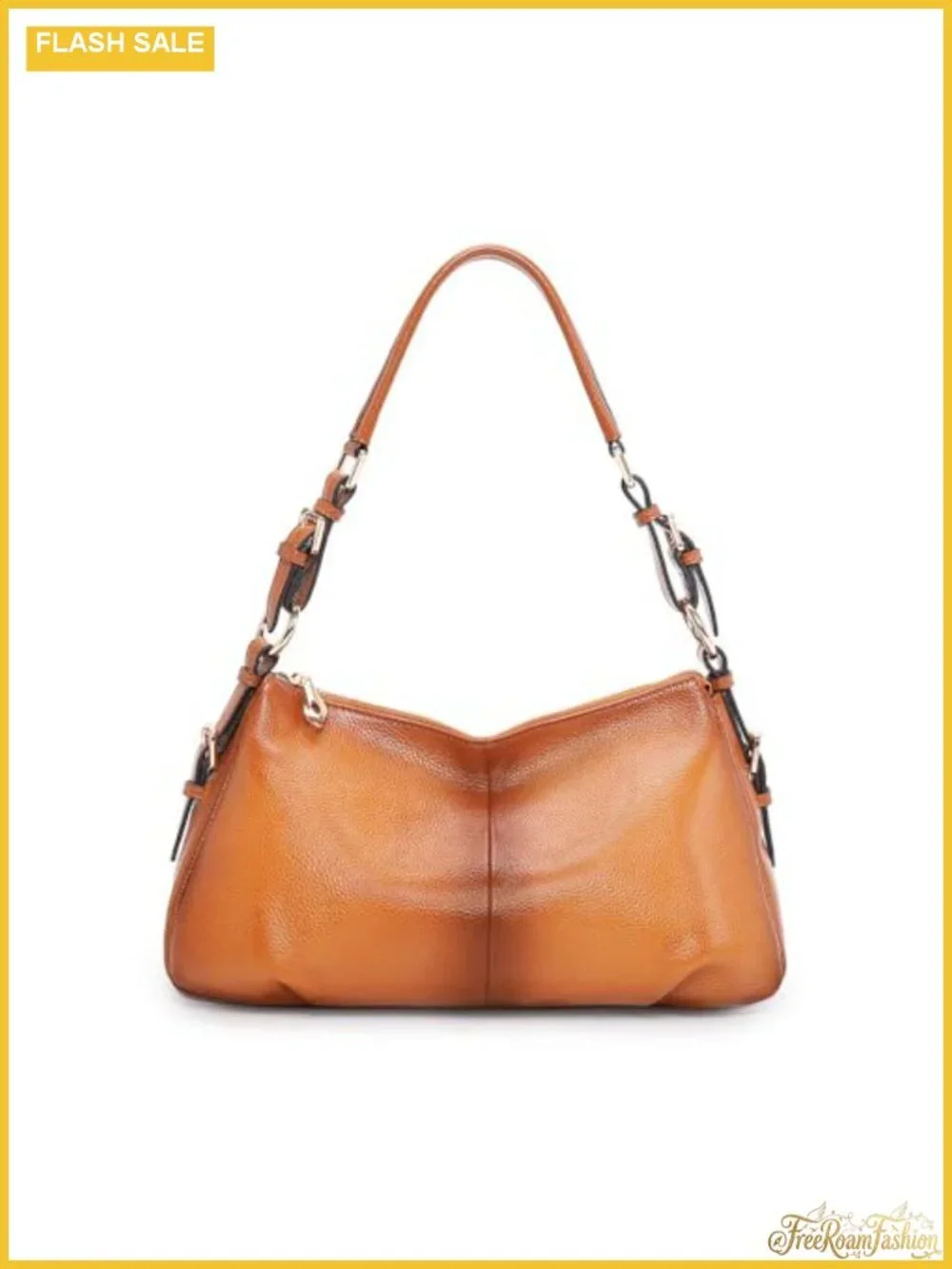 Vintage Leather Hobo Bag Women Adjustable Handle Top Grain Pebbled Cowhide
